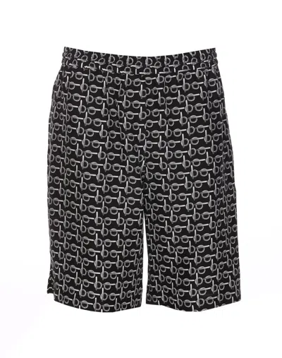 Burberry Monogram Printed Knee In Silver/black