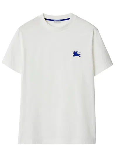 Burberry Edk Embroidered Cotton T-shirt In White