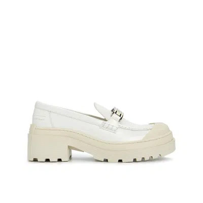 Dior Leather Loafers In White