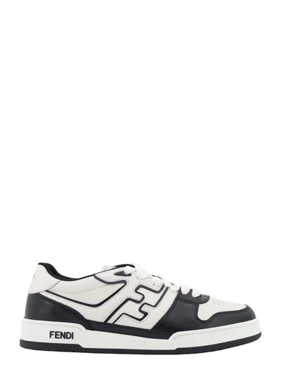 Fendi Match Sneakers In White,black