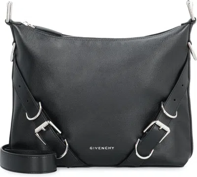 Givenchy Black Voyou Leather Messenger Bag