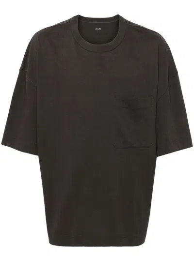 Lemaire Crew-neck Jersey T-shirt In Espresso