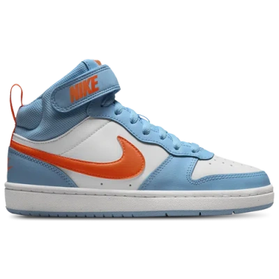 Nike Kids' Boys  Court Borough Mid 2 In Aquarius Blue/white/total Orange