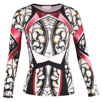 Peter Pilotto Printed Long Sleeve Top In Multicolor Viscose