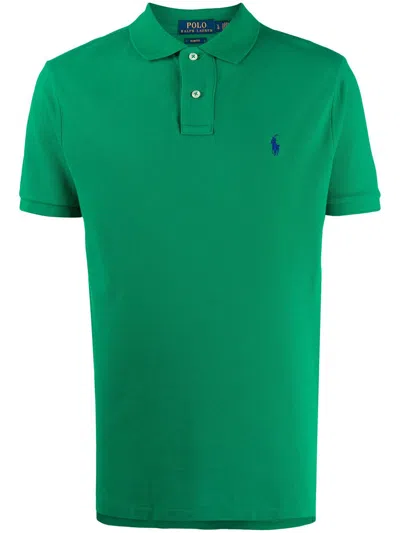 Polo Ralph Lauren Green Slim Fit Cotton Pique Polo