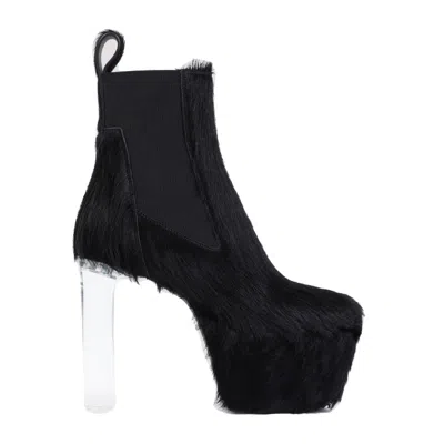 Rick Owens Grill Beatle Platform Boots In Black