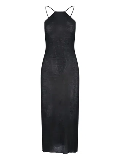 Rick Owens Black Porterville Skorpio Midi Dress