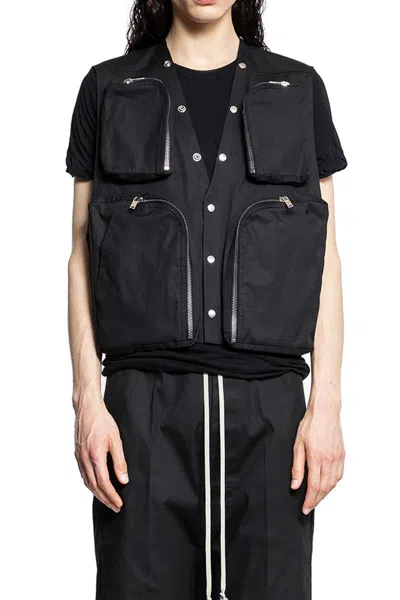 Rick Owens Waistcoats In Black