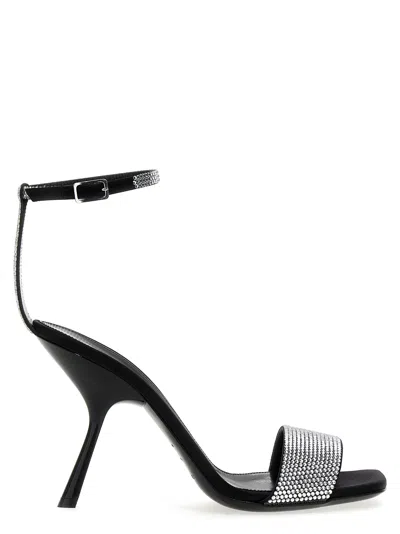 Sergio Rossi Crystals Sandal In Black