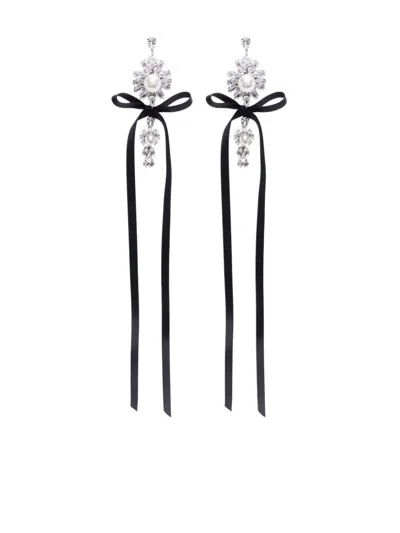 Simone Rocha Bow Earrings In Silver