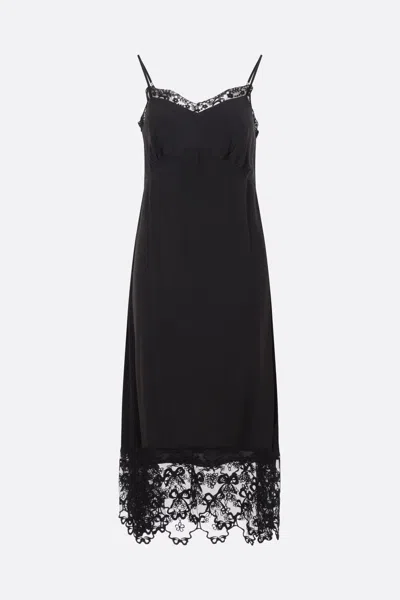 Simone Rocha Lace-trimmed Slip Dress In Black