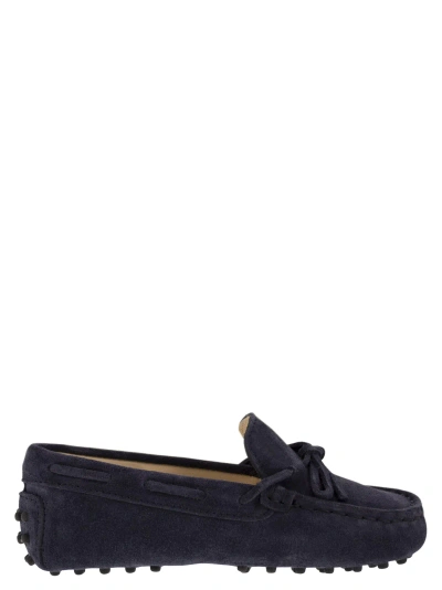 Tod's Kids' Suede Loafer In Blue