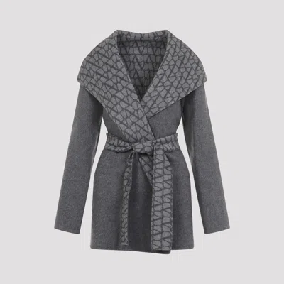 Valentino Double Coat In Grey