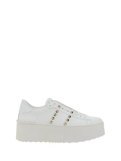 Valentino Garavani Trainers Mit Nieten In White