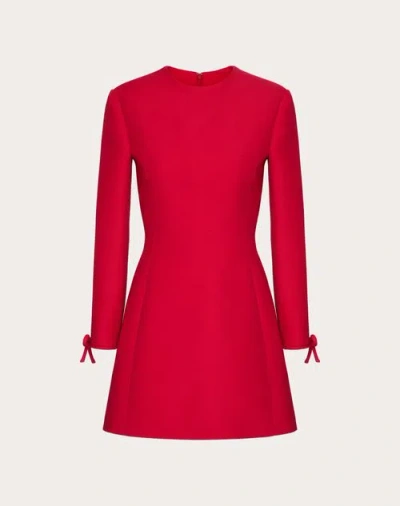 Valentino Kurzes Crepe Couture Kleid Frau Rot 44 In Red