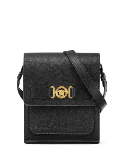 Versace Medusa Biggie Messenger Bag In Black