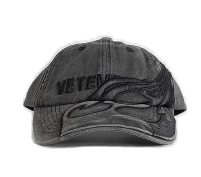 Vetements Black Flame Logo Cap