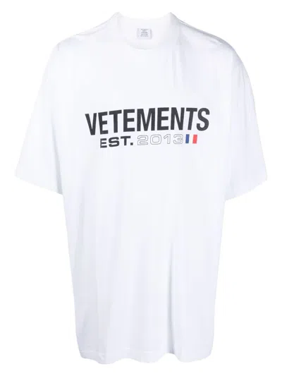 Vetements Cotton T-shirt In White
