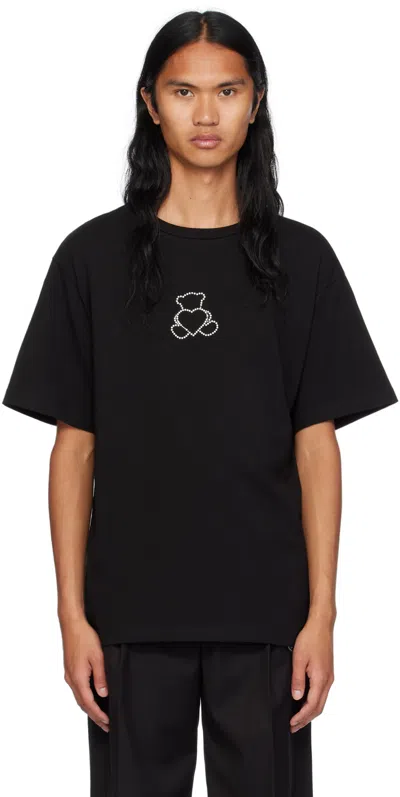 We11 Done Black Pearl Bear T-shirt