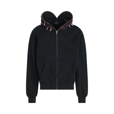 We11 Done Black Full Zip-up Hoodie