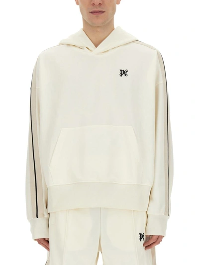 Shop Palm Angels Monogram Sweatshirt In White