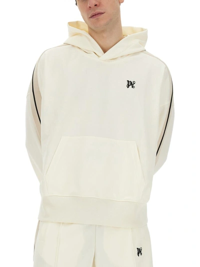 Shop Palm Angels Monogram Sweatshirt In White