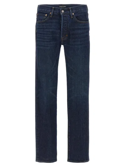 Shop Tom Ford Rinse Selvedge Jeans In Blue