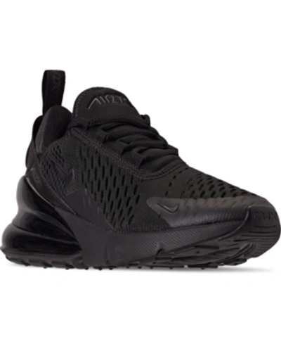 Nike Kids' Little Girls And Boys Air Max 270 Casual Sneakers From Finish Line In Black/black