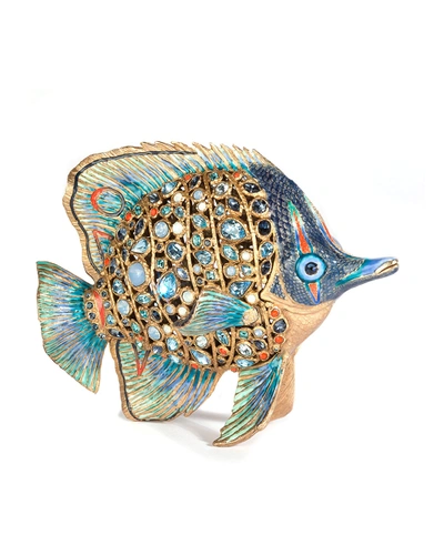 Jay Strongwater Weston Butterfly Fish Figurine In Oceana