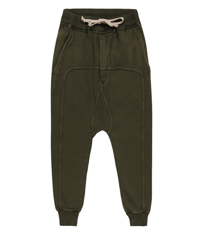 Rick Owens Cotton Jersey Sweatpants In Green