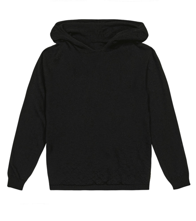 Rick Owens Kids' Wool Hoodie In Black