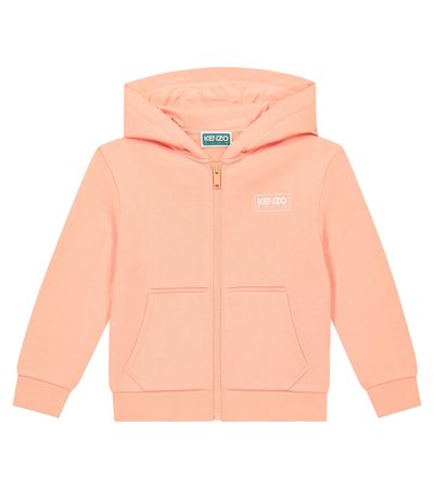 Kenzo Kids' Logo Zip-up Hoodie (2-12 Years) In Pink