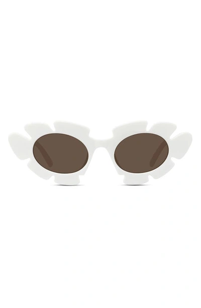 Loewe Flower Acetate Sunglasses In White