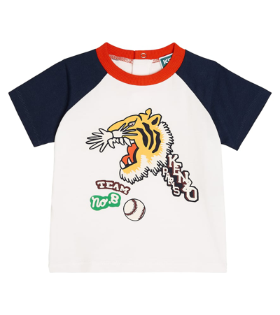 Kenzo Babies' Graphic-print Cotton T-shirt In Weiss