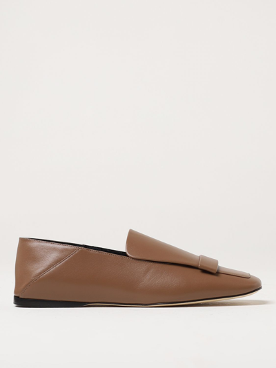 Sergio Rossi Flat Shoes In Brown