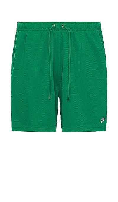 Nike Club Flow Mesh Athletic Shorts In Green