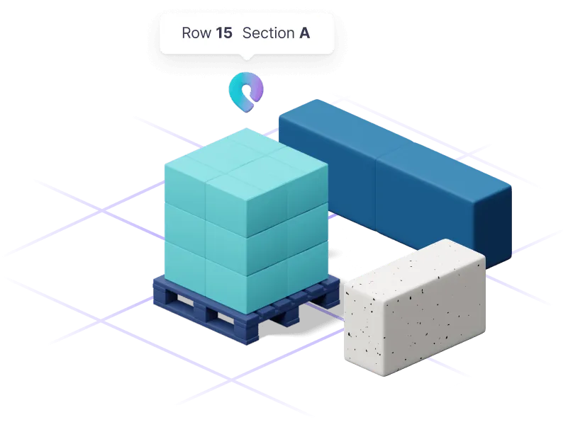 Positioning of asset on a pallet