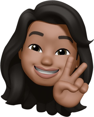 Cartoon memoji avatar image of Frances with thumbs up 