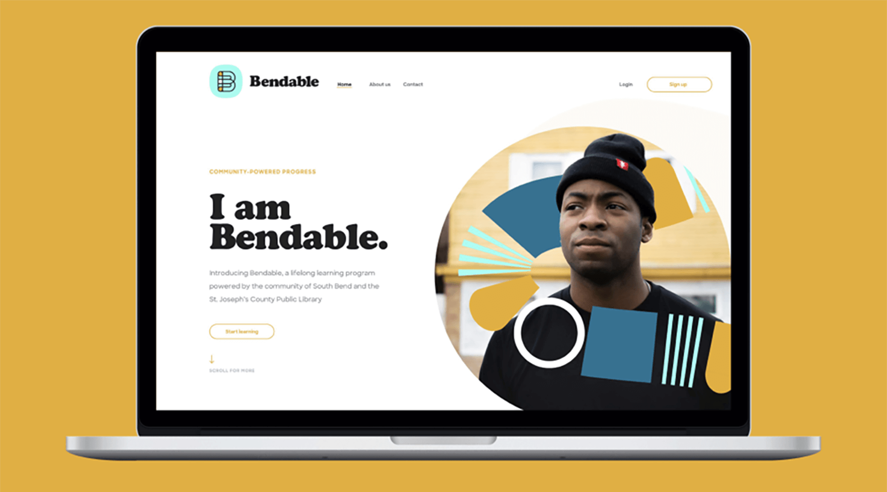 Homepage of the Bendable website