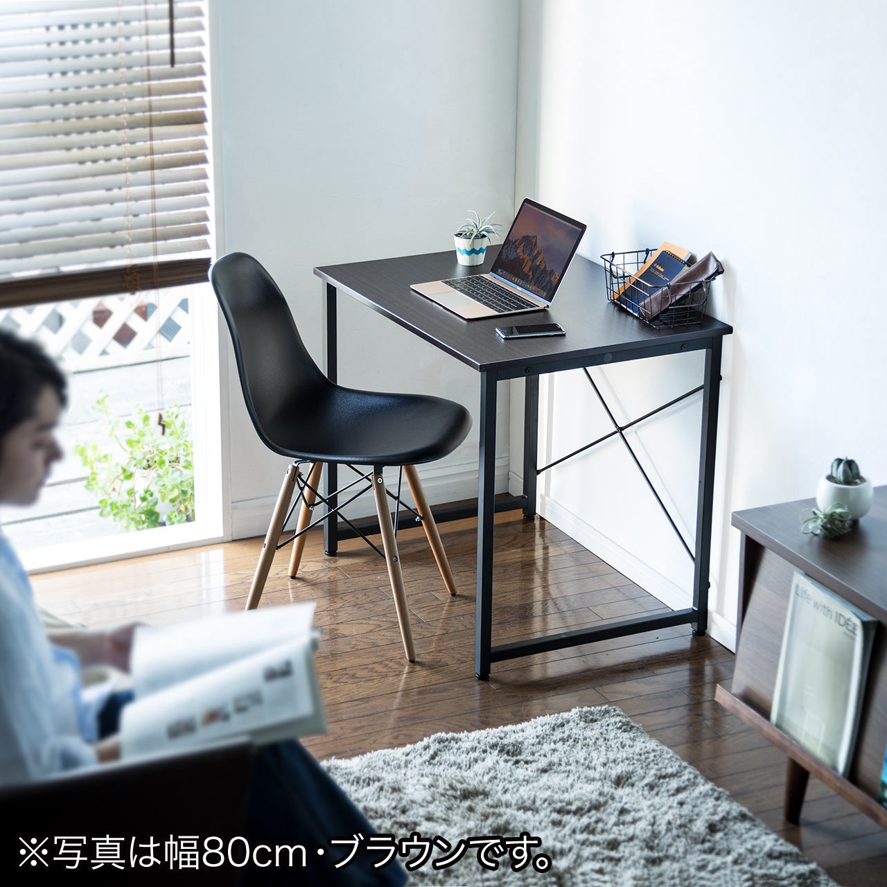 シンプルデスク ワークデスク モニターアーム対応 幅160cm 奥行60cm ホワイト 選挙グッズ 100-DESKF006