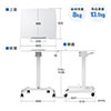 上下昇降デスク 演台 司会者台 教卓 ガス圧昇降式 上下昇降 キャスター付き 角度調整可能 在宅勤務 100-DESKN009