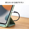 【 iPad（第10世代対応）】 USB Type-Cケーブル USB2.0 1m USB PD 100W対応 CtoC 高耐久 ポリエチレンメッシュケーブル ブラック 500-USB073-1