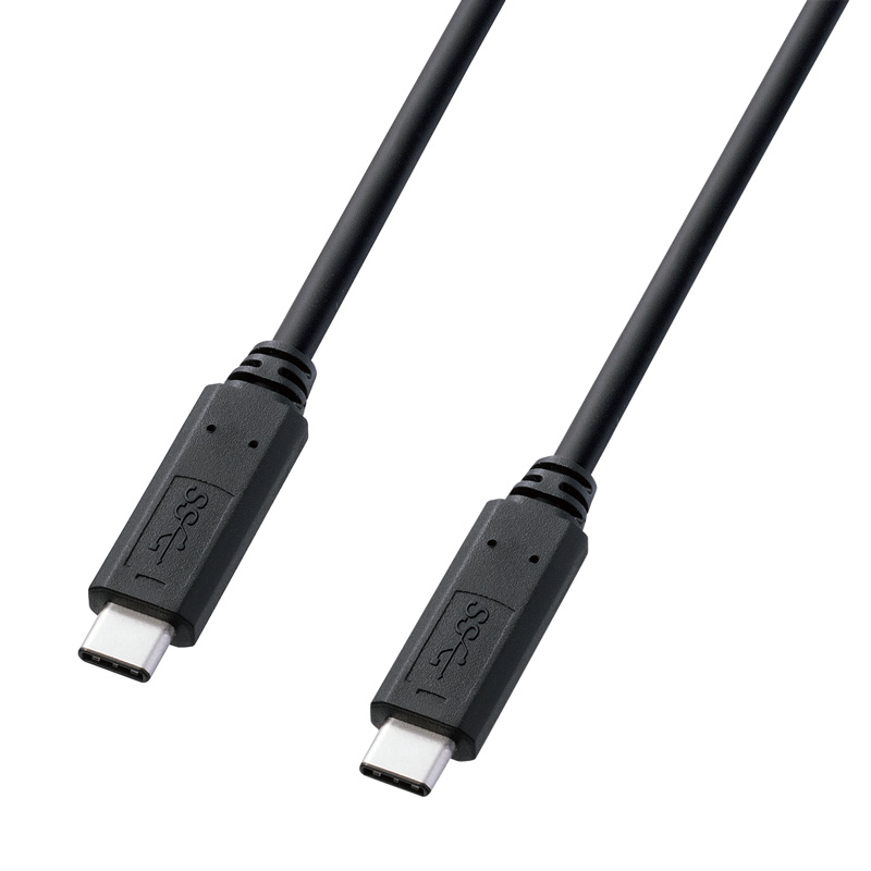 USB Type-C ケーブル 2m USB3.1 Gen1 USB PD60W対応 ブラック KU30-CCP320