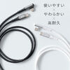 USB Type-Cケーブル L字 USB PD240W シリコンメッシュ 絡まない CtoC タイプC USB2.0 充電 データ転送 スマホ タブレット 1m