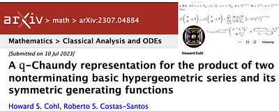 A q-Chaundy representation for the product of two nonterminating basic  hypergeometric series and its symmetric generating functions