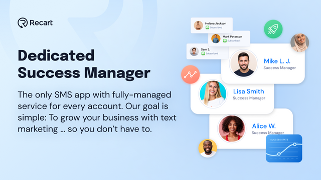 Dedicated SMS Marketing Success Manager for All Plans