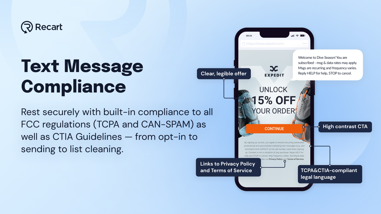 Text Message Compliance Features