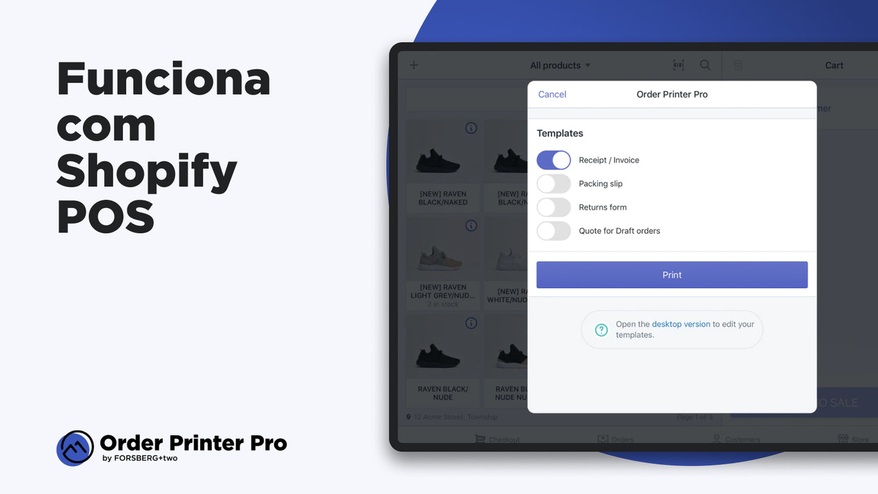 Shopify Order Printer - Imprima encomendas no POS