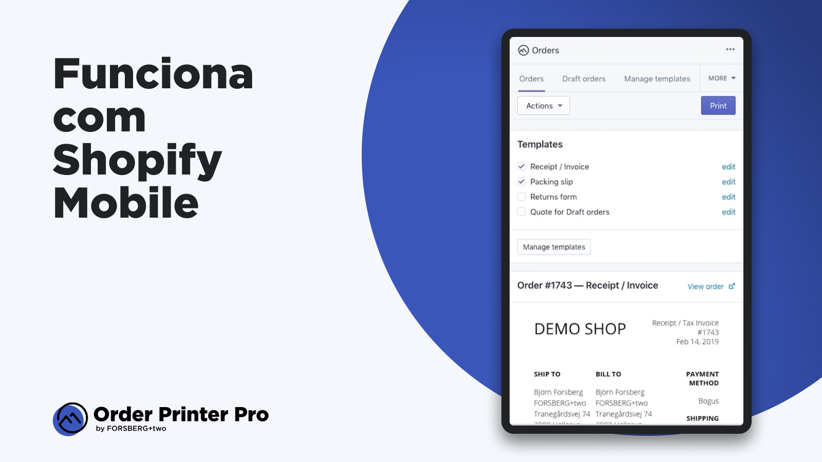 Shopify Order Printer - Imprima encomendas no telemóvel