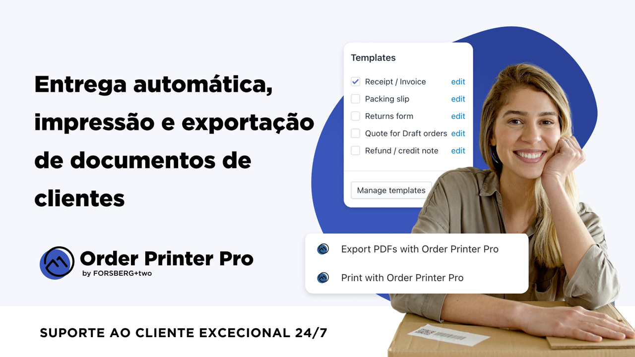 Entrega automática, impressão e exportação de documentos de clie